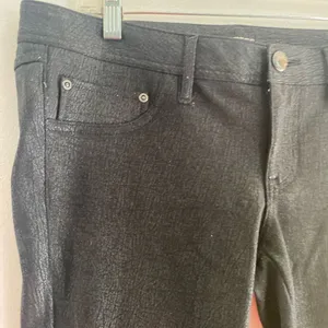Express Faux Leather Coated Skinny Ankle Zip Pants Black Size Medium thumbnail 8