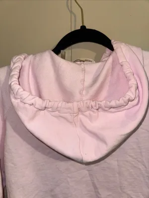 LoveShackFancy Light Pink Cropped Hoodie thumbnail 6