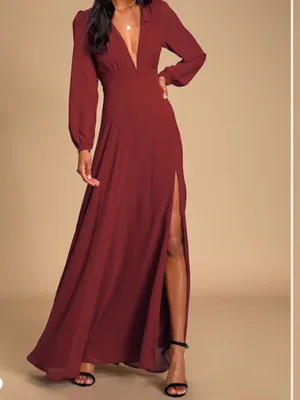 LULU's Elegant Prom Wedding Bridesmaid Elegant Sophisticated Romantic Maxi thumbnail 6