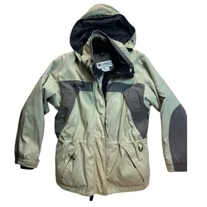 Columbia Sportswear‎ Omni Tech Waterproof Breathable Jacket Womens S Beige Grey thumbnail 1
