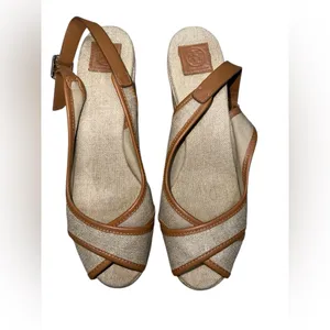 Tory Burch Majorca Platform Slingback Wedge Sandals - Size 39 thumbnail 2