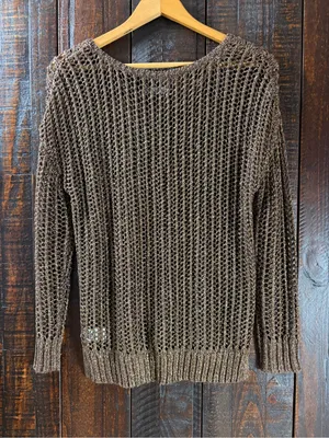 iJeans by Buffalo Bronze Shimmer Open-Knit Sweater - Small thumbnail 9