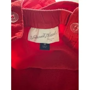 Universal Thread Midi Dress M Red‎ Tiered Cotton Crossback Sun Dress Cottagecore thumbnail 7