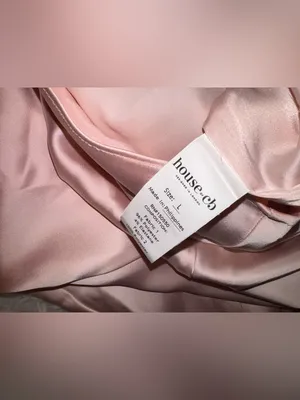 NEW HOUSE OF CB Kira Blush Pink Corset Bodice Satin Gown Sz L thumbnail 9