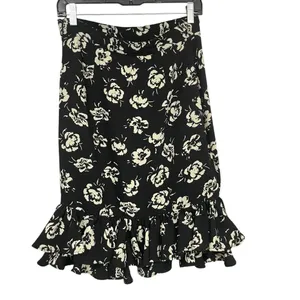 Polo Ralph Lauren Floral Black and Cream ruffle skirt size 4, Spring, Summer thumbnail 4