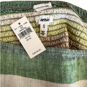 aerie Linen Blend Striped Multi Color Women’s Dress Size XL NWT thumbnail 9