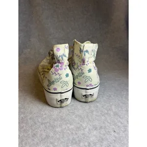 Vans‎ Sk8-Hi Tapered Stackform Floral Cream Purple Platform Sneakers Womens 8.5 thumbnail 5