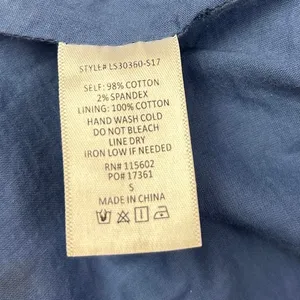 Lush Clothing Women's Blue Denim Jean High Rise Scallop A Line Button Down Skirt Size S thumbnail 8
