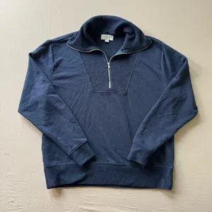 Loft terry quarter-zip pullover sweatshirt thumbnail 1