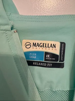 Magellan Fish Gear Women's 2X Jacket Windbreaker Mint Green Zip Up W/ Hood. thumbnail 5