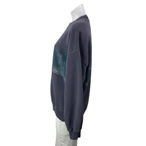 Abercrombie & Fitch Women's Navy Blue Wolf Graphic Fleece Sweatshirt Top Size S thumbnail 2