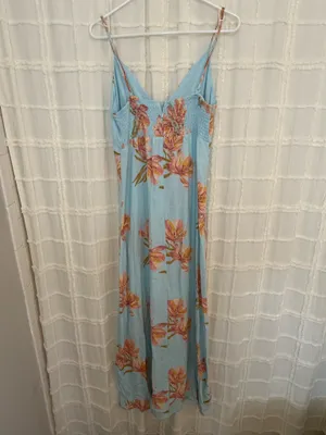 Paper Heart Maxi Dress Teal Floral thumbnail 2