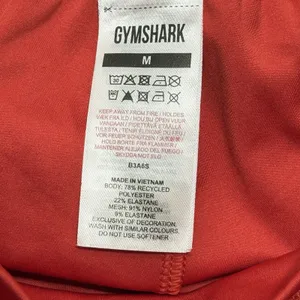 GYMSHARK Leggings Women Sz Medium Full length Contouring Red Side Pockets B3a6s thumbnail 7