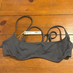 SKIMS (B10) Signature Swim Micro Scoop Top | Gunmetal | NWT | 2X thumbnail 4