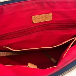 Dooney & Bourke Blue and White Chevron Coated Canvas Tote Bag thumbnail 8