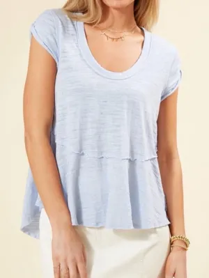 Free People We The Free Purple Semi Sheer Sweetness Tee Small thumbnail 1