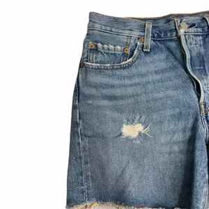 Levi's 501 Mid Thigh‎ Distressed Denim Shorts 26 thumbnail 2