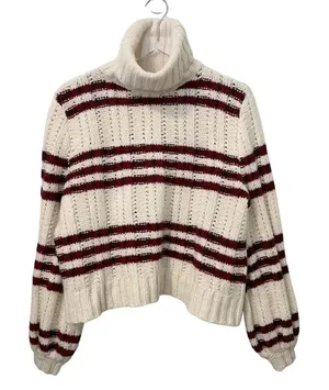 ALC Frank Zaira Striped Turtleneck‎ Sweater Mohair Blend size XS thumbnail 1