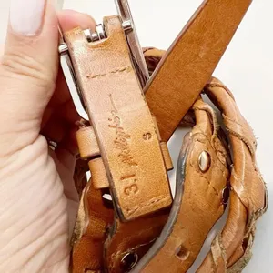 3.1 PHILLIP LIM Braided Leather Belt in‎ Tan thumbnail 2