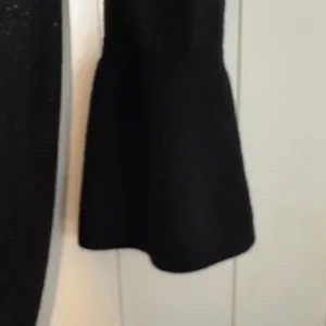 White House Black Market Cardigan L Black Sparkle Draped Bell Sleeve thumbnail 6