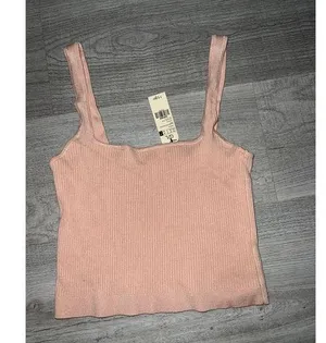 Ribbed neutral Tank top from garage thumbnail 1