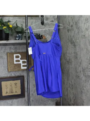 Raisins Trendy Calabria Swim Dress One Piece P840087 Blue 18W thumbnail 2