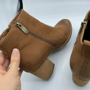 Blondo Brown Block Heel Side Double Zip Boots Womens 9.5 Fall Suede Leather thumbnail 7