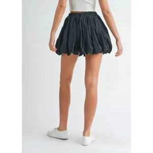 MABLE Poplin Bubble Mini Skirt in Black sz. S thumbnail 3