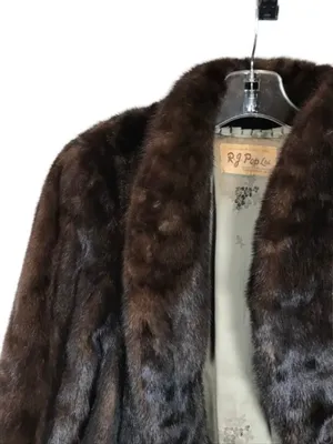 The House of Quality Furs Dark Brown Vintage Mink Fur Jacket with Pockets thumbnail 2