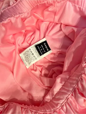 SHEIN Pink Satin bubble skirt thumbnail 3