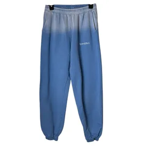 Sporty‎ & Rich Sweatpants Women Small Blue Logo Dip Dye Ombre Joggers Streetwear thumbnail 2