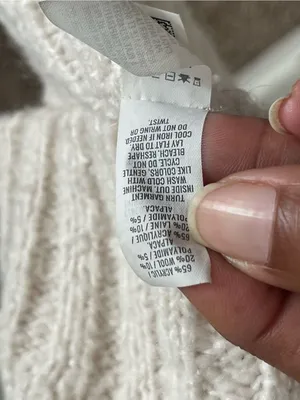 AERIE | Cream Cozy Oversized Crew Knit Sweater Sz L thumbnail 9