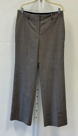 Ann Taylor Gray Herringbone Wide Leg Wool Blend Dress Pants Trousers Womens 12 thumbnail 1