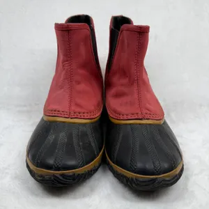 Sorel Out N‎ About Chelsea Waterproof Red Black Duck Boots NL2410-687 Womens 9 thumbnail 4