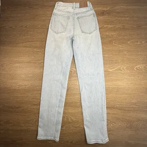 Madewell Perfect Vintage Straight Jean Womens 23T High Rise Hemp Blend Blue thumbnail 13