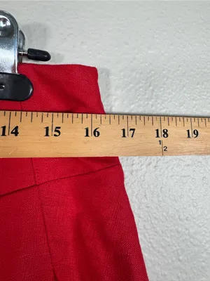 Reformation Red Santana Linen Two Piece Set Womens 8 Midi Skirt Corset Top thumbnail 8