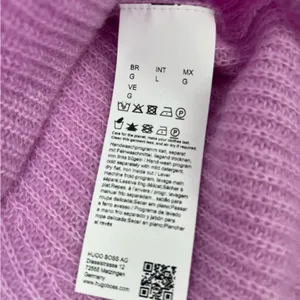 NWT Hugo Boss mock neck sweater‎ sz L light purple pink thumbnail 6
