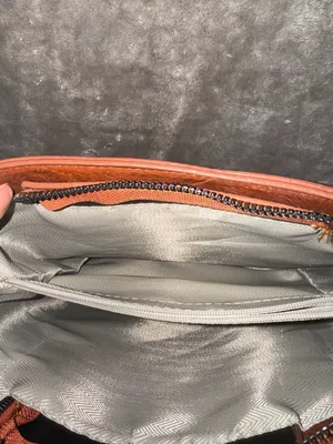 Vintage Style Brown Faux Leather Structured Crossbody Bag with Stitching Details thumbnail 9