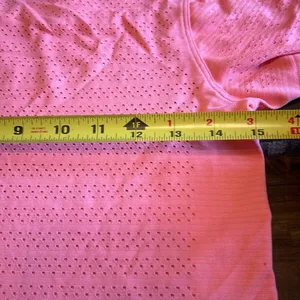 Lululemon Coral Perforated Athletic Tee T-Shirt Short Sleeve Pink Orange 4 thumbnail 5