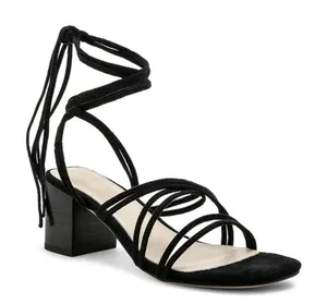 RAYE Sybil Lace-Up‎ Sandal in Black Suede Size 8.5 thumbnail 1