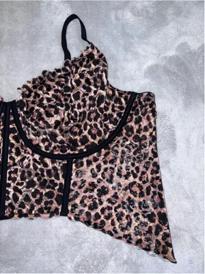 Anthropologie Leopard Print Lace Corset Bra 3X thumbnail 2