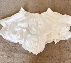 Aerie white ruffle mini skirt thumbnail 1