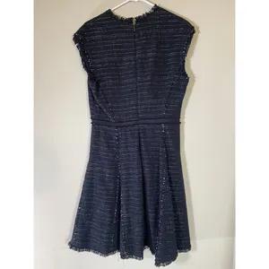 Rebecca Taylor Womens Dress Size 8 Black Sparkle Stretch Tweed Sleeveless $495‎ thumbnail 8