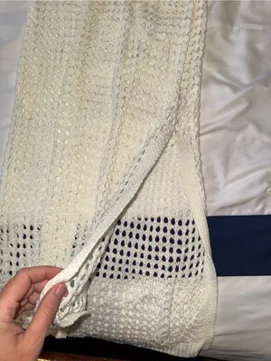 Shade‎ & Shore Cream Crochet Maxi Dress M thumbnail 2