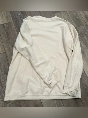 Cape Cod Cream Navy Ribbed Oversized Crewneck Sweatshirt Size XL thumbnail 4