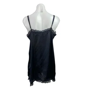 NEW H&M Satin Lace Sleeveless Cami Tank Slip Lingerie Nighties Sleepwear Dress M thumbnail 3