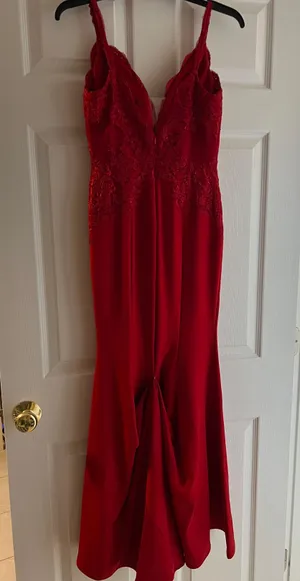 Cinderella Divine Red Prom Dress thumbnail 3