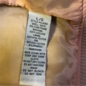 Cavalini Vegan Leather Bomber Jacket Mauve Size Large thumbnail 12