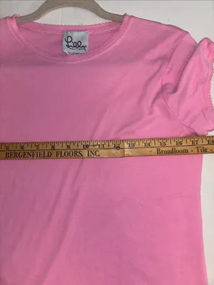 Lilly Pulitzer Pink Tee Shirt Cap Sleeves Size Xl Preloved Good Condition thumbnail 5