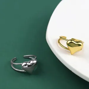 NEW 18k Gold Plated Polished Adjustable Heart Ring thumbnail 9